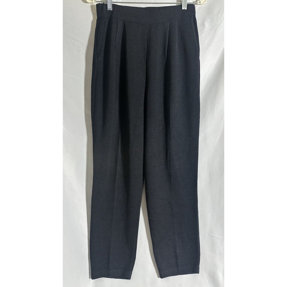St John Collection Knitted Black Pants Size 10